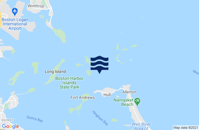 Mapa de mareas Georges Island 0.4 n.mi. east of, United States