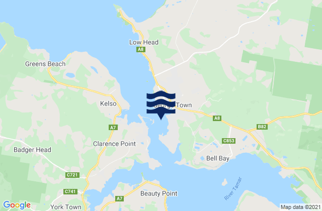 Mapa de mareas Georgetown, Australia