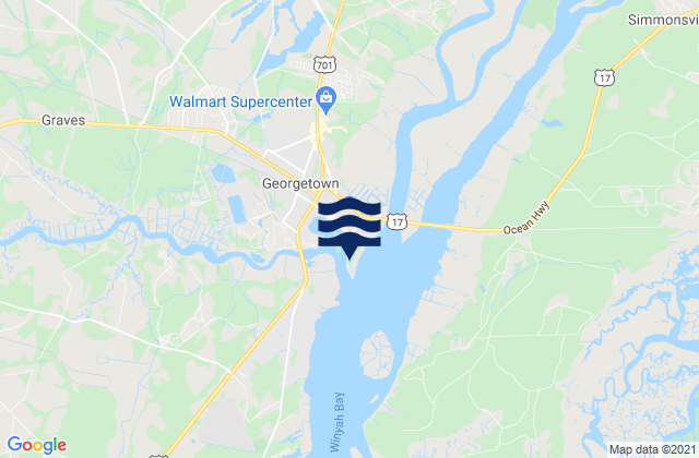 Mapa de mareas Georgetown Sampit River, United States