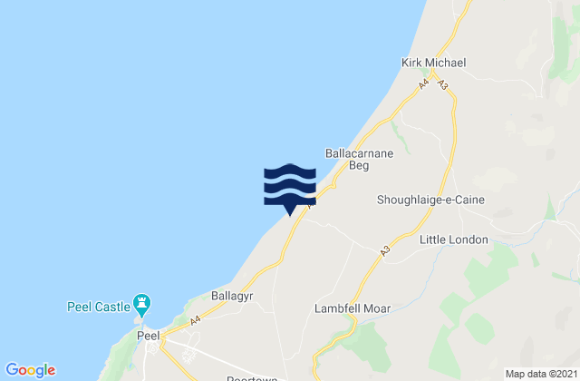 Mapa de mareas German, Isle of Man