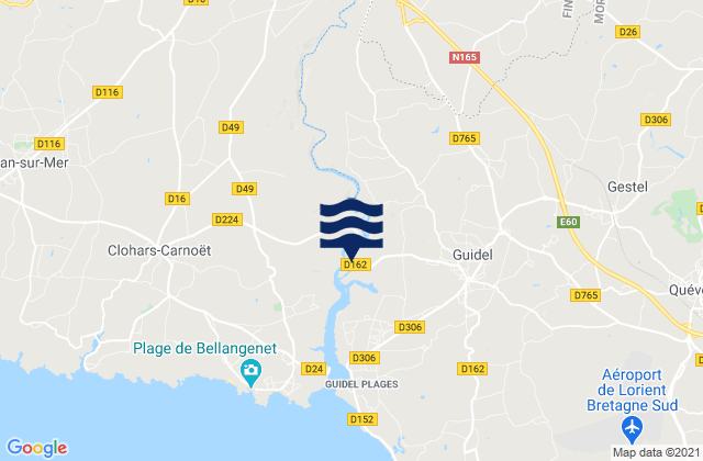 Mapa de mareas Gestel, France
