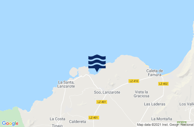 Mapa de mareas Ghost Town, Spain