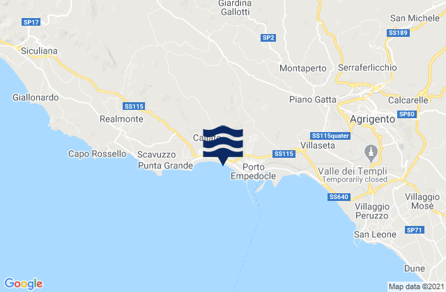 Mapa de mareas Giardina Gallotti, Italy