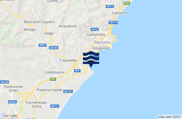 Mapa de mareas Giardini-Naxos, Italy