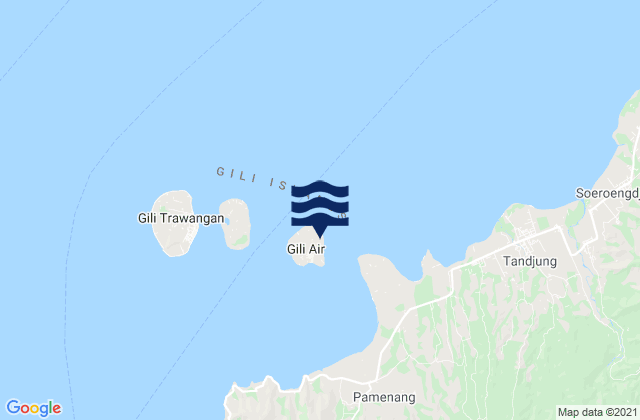 Mapa de mareas Gili Air, Indonesia