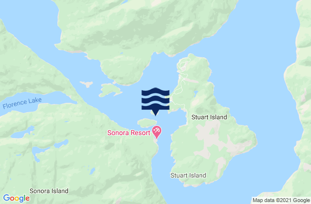 Mapa de mareas Gillard Pass, Canada
