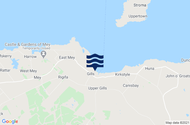 Mapa de mareas Gills Bay, United Kingdom
