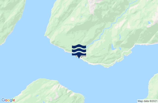 Mapa de mareas Gingolx, Canada