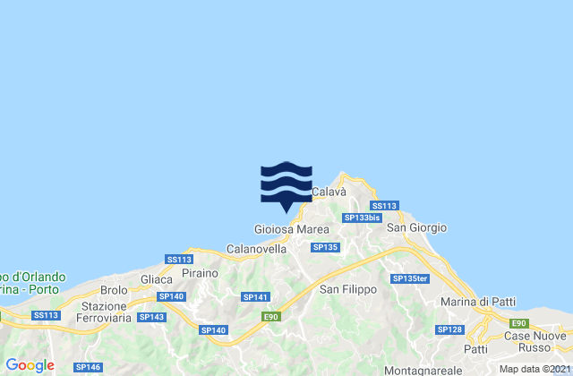 Mapa de mareas Gioiosa Marea, Italy
