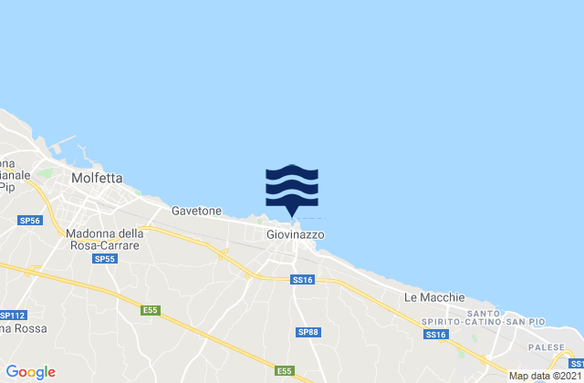 Mapa de mareas Giovinazzo, Italy