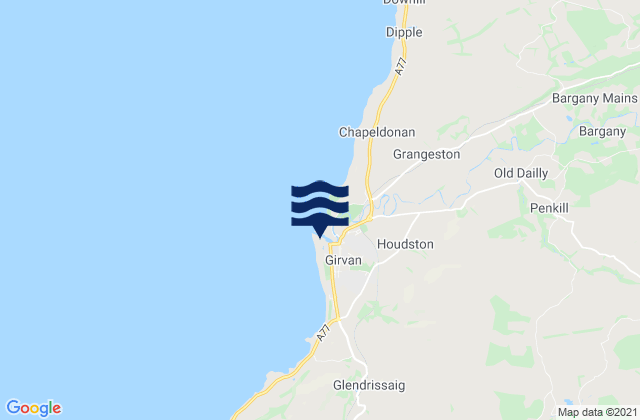 Mapa de mareas Girvan, United Kingdom