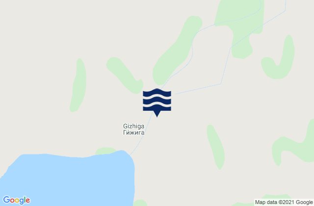 Mapa de mareas Gizhiga River entrance, Russia