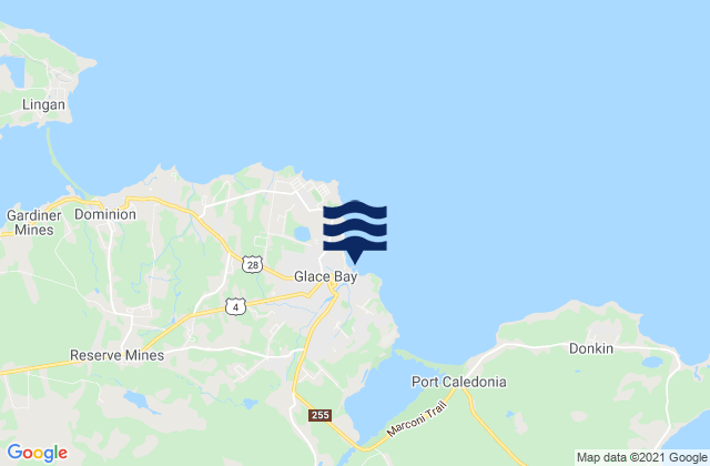 Mapa de mareas Glace Bay, Canada