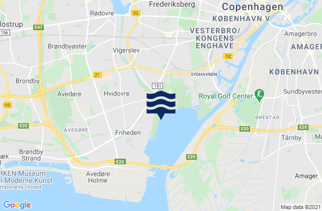 Mapa de mareas Gladsaxe Municipality, Denmark