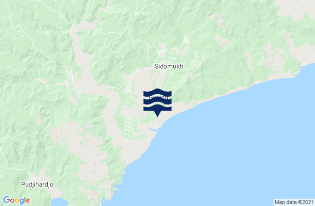 Mapa de mareas Glagahan, Indonesia