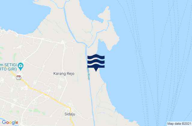 Mapa de mareas Glatik, Indonesia