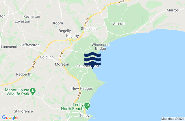 Mapa de mareas Glen Beach, United Kingdom