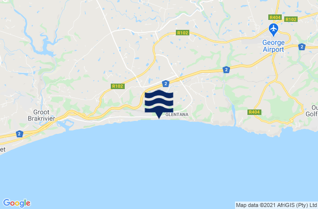 Mapa de mareas Glentana Beach, South Africa