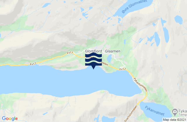 Mapa de mareas Glomfjord, Norway