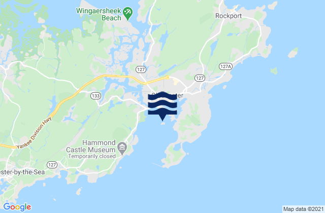 Mapa de mareas Gloucester Harbor (Ten Pound Island), United States
