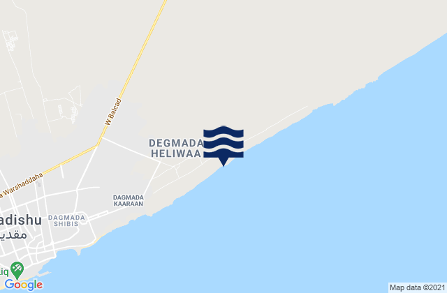 Mapa de mareas Gobolka Banaadir, Somalia