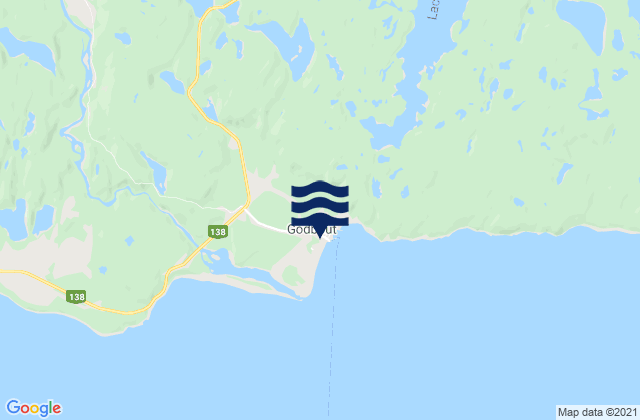 Mapa de mareas Godbout, Canada