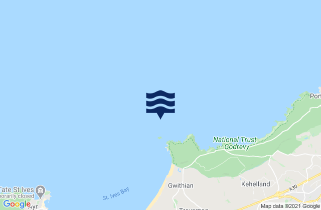 Mapa de mareas Godrevy Island, United Kingdom