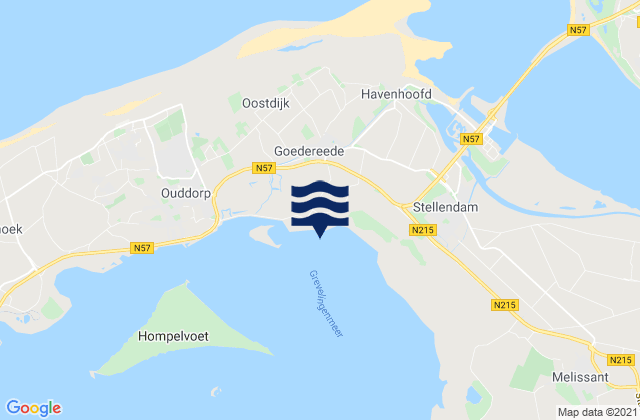 Mapa de mareas Goedereede, Netherlands