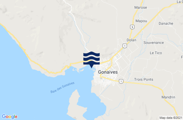Mapa de mareas Gonayiv, Haiti