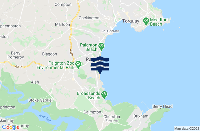 Mapa de mareas Goodrington Sands Beach, United Kingdom