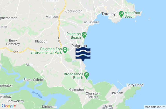 Mapa de mareas Goodrington Sands, United Kingdom
