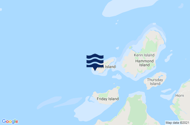 Mapa de mareas Goods Island, Australia