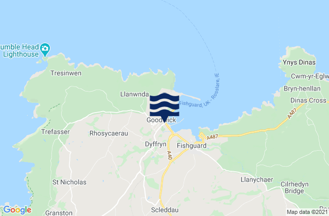 Mapa de mareas Goodwick, United Kingdom