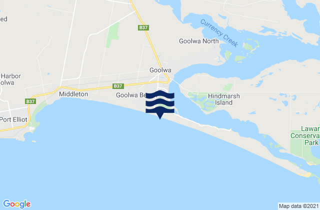 Mapa de mareas Goolwa, Australia