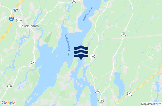Mapa de mareas Goose Cove south of Chops Passage Kennebec River, United States