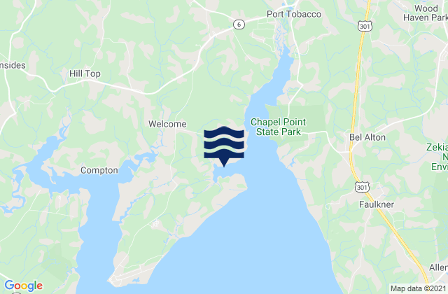 Mapa de mareas Goose Creek, United States