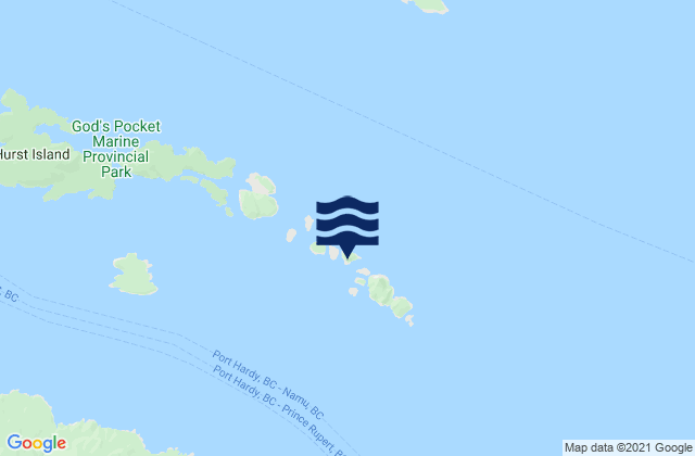 Mapa de mareas Gordon Islands, Canada