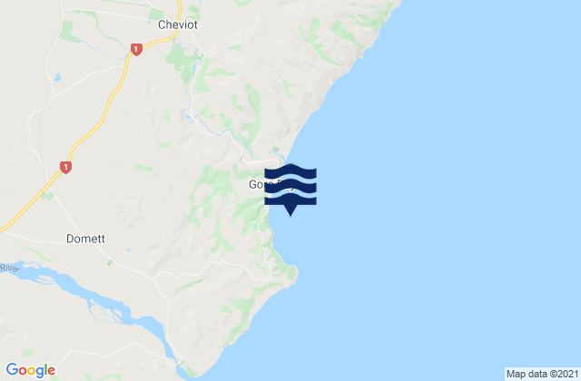 Mapa de mareas Gore Bay, New Zealand