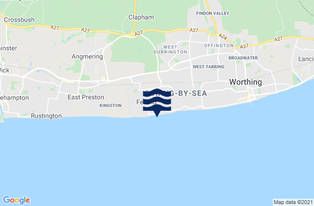 Mapa de mareas Goring Gap Beach, United Kingdom