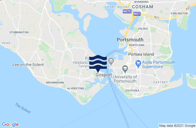 Mapa de mareas Gosport, United Kingdom
