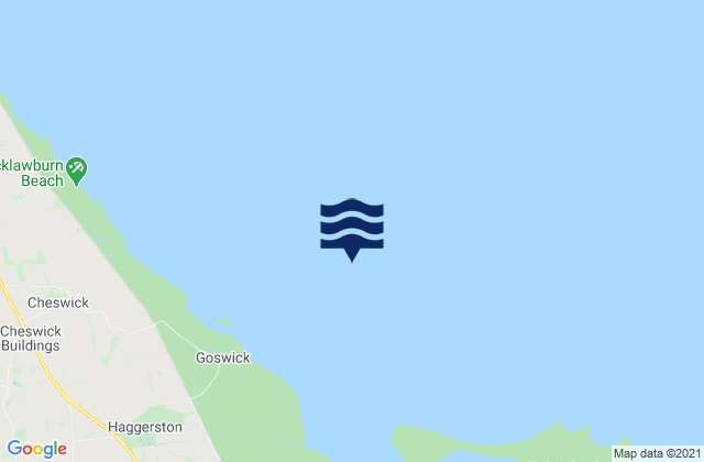 Mapa de mareas Goswick Bay, United Kingdom