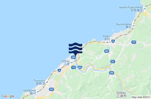 Mapa de mareas Gotu, Japan
