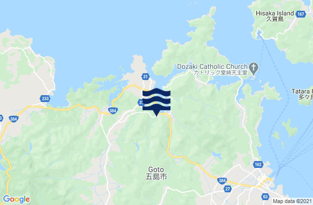 Mapa de mareas Gotō Shi, Japan