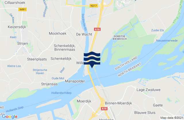 Mapa de mareas Gouda brug, Netherlands