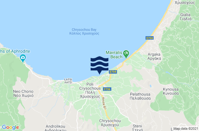 Mapa de mareas Goudí, Cyprus