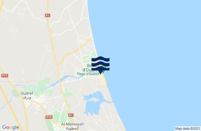 Mapa de mareas Gouvernorat de Gabès, Tunisia