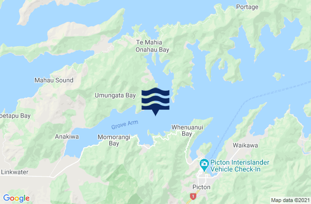 Mapa de mareas Governors Bay, New Zealand