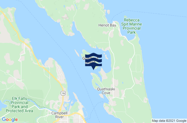 Mapa de mareas Gowlland Harbour, Canada