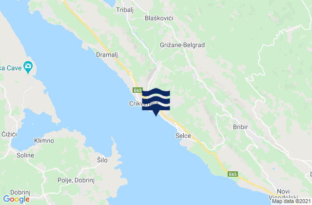 Mapa de mareas Grad Crikvenica, Croatia