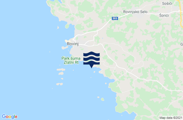 Mapa de mareas Grad Rovinj, Croatia